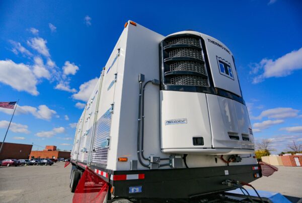 White Thermo King trailer