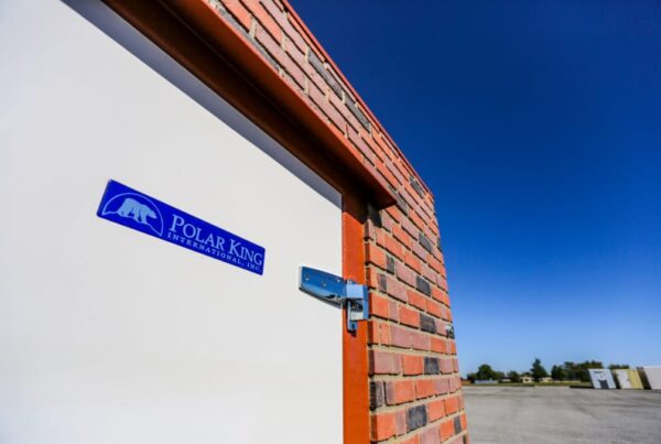 Polar King brick exterior walk-in freezer unit
