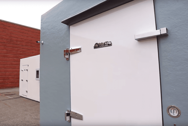 Grey exterior and white door Polar King unit