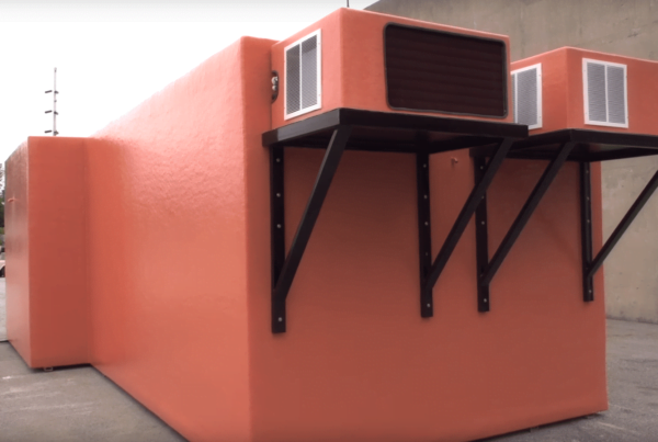 Walk-in cooler for sale in burnt orange like brick