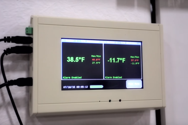 Thermometer in Polar King freezer unit