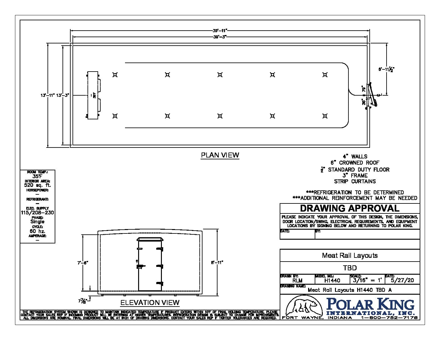 Meat Processing Walkin Blueprint 1440