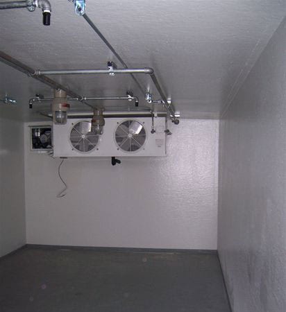 Inside of a Polar King portable cooler unit