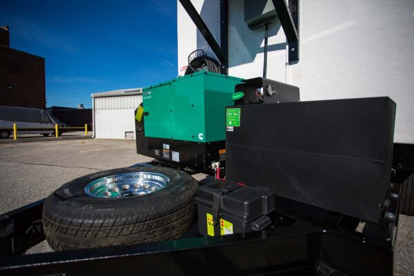 Close up of refrigerated trailer equipment