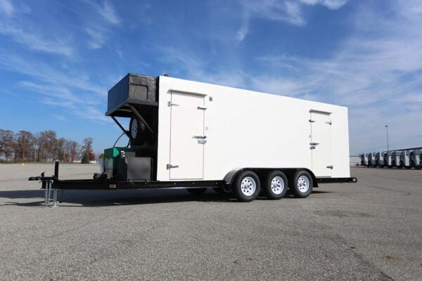 White Polar King freezer trailer unit outside