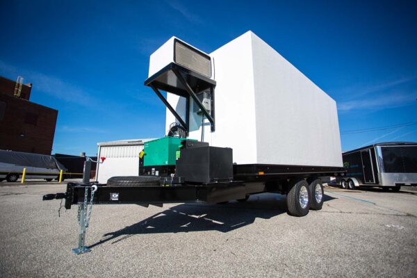 Mobile cold room trailer outside
